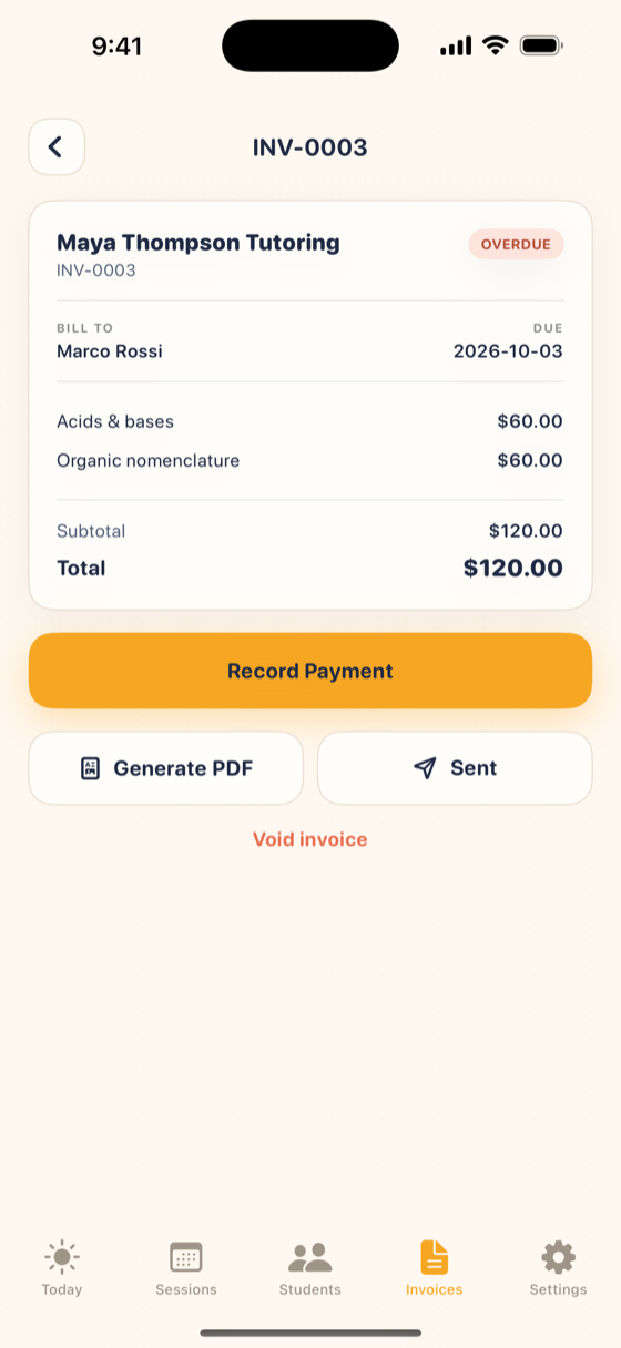 Invoice detail